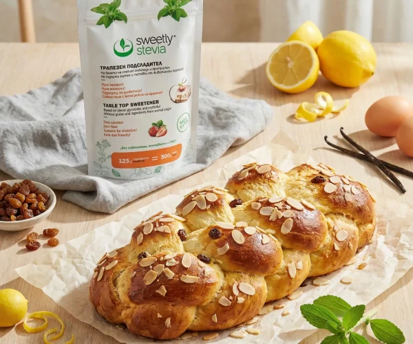 Kozunak with Sweetly Stevia